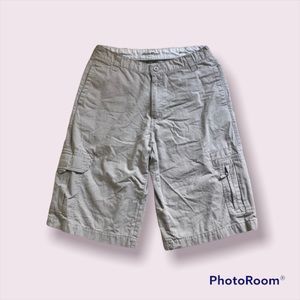 Gray Tan Khaki Cargo Shorts